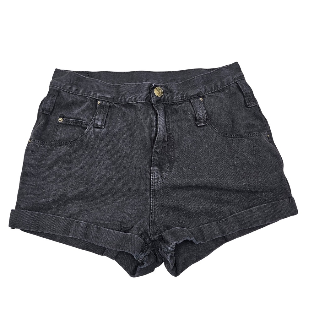 BDG Denim Shorts Women 27 Black High Rise Roll Up Hem Urban Outfitters‎ Casual